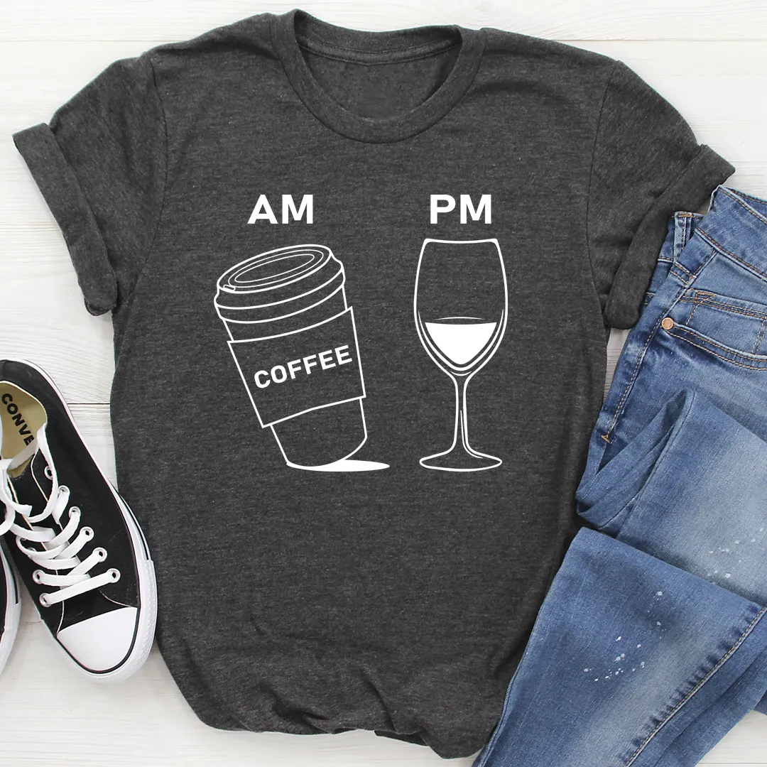 Graphic T-Shirts Coffee & Wine Tee