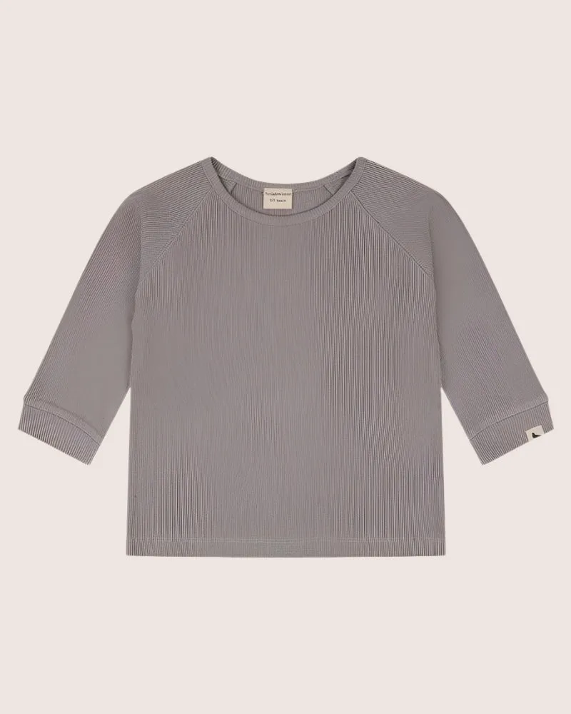Grey Rib Top