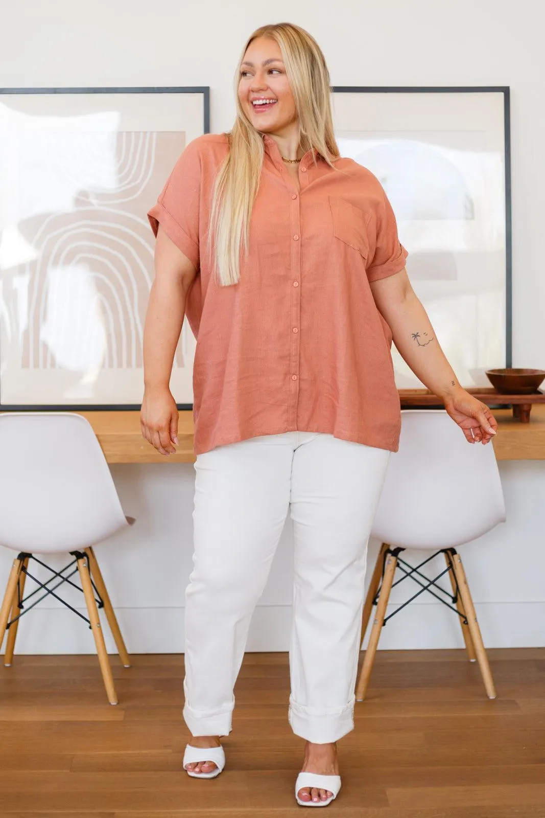 Hazel Blues® | Roadmap To Love Top in Marsala