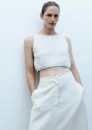Heather Cotton Top, Natural
