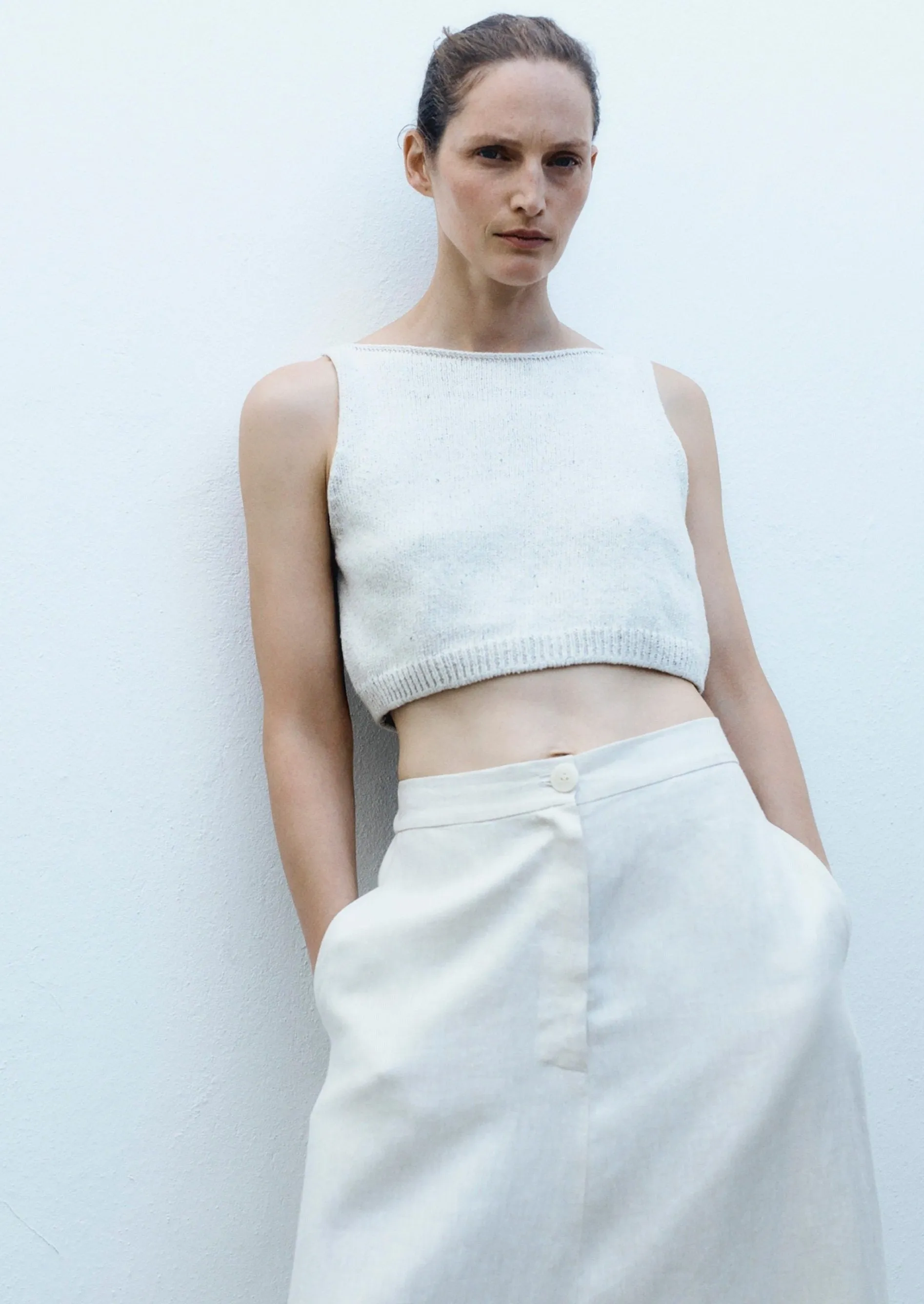 Heather Cotton Top, Natural
