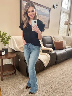 High Waist Slim Bootcut Judy Blue Jeans in Vintage Wash