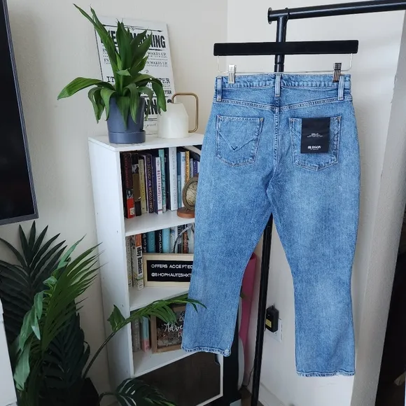 Hudson Cropped High Rise Bootcut Jeans