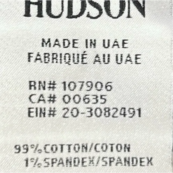 Hudson Selvage Zoeey Ankle Straight Jeans
