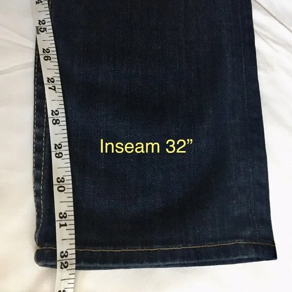 Hudson Women's Jeans Size 28 Dark Wash Signature Straight Low Rise Made In USA‎