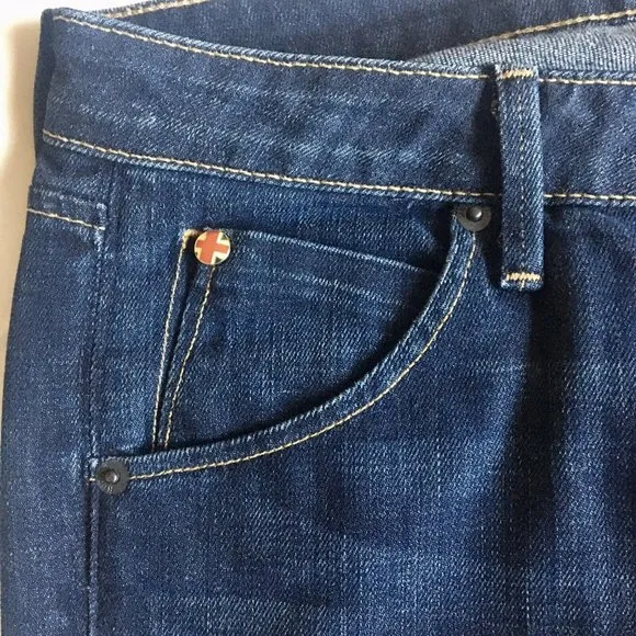 Hudson Women's Jeans Size 28 Dark Wash Signature Straight Low Rise Made In USA‎