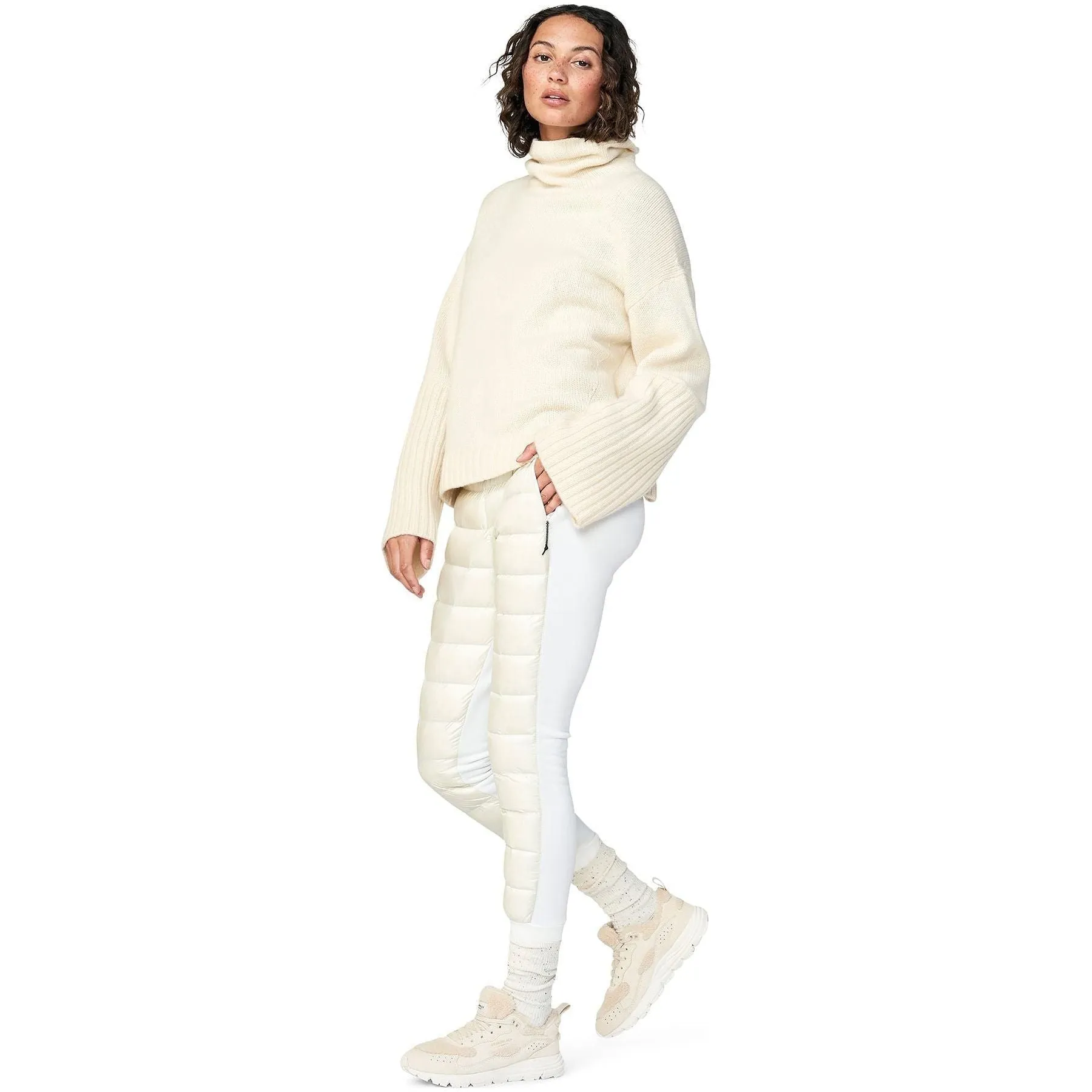 Hybrid Down Jogger, Pearl