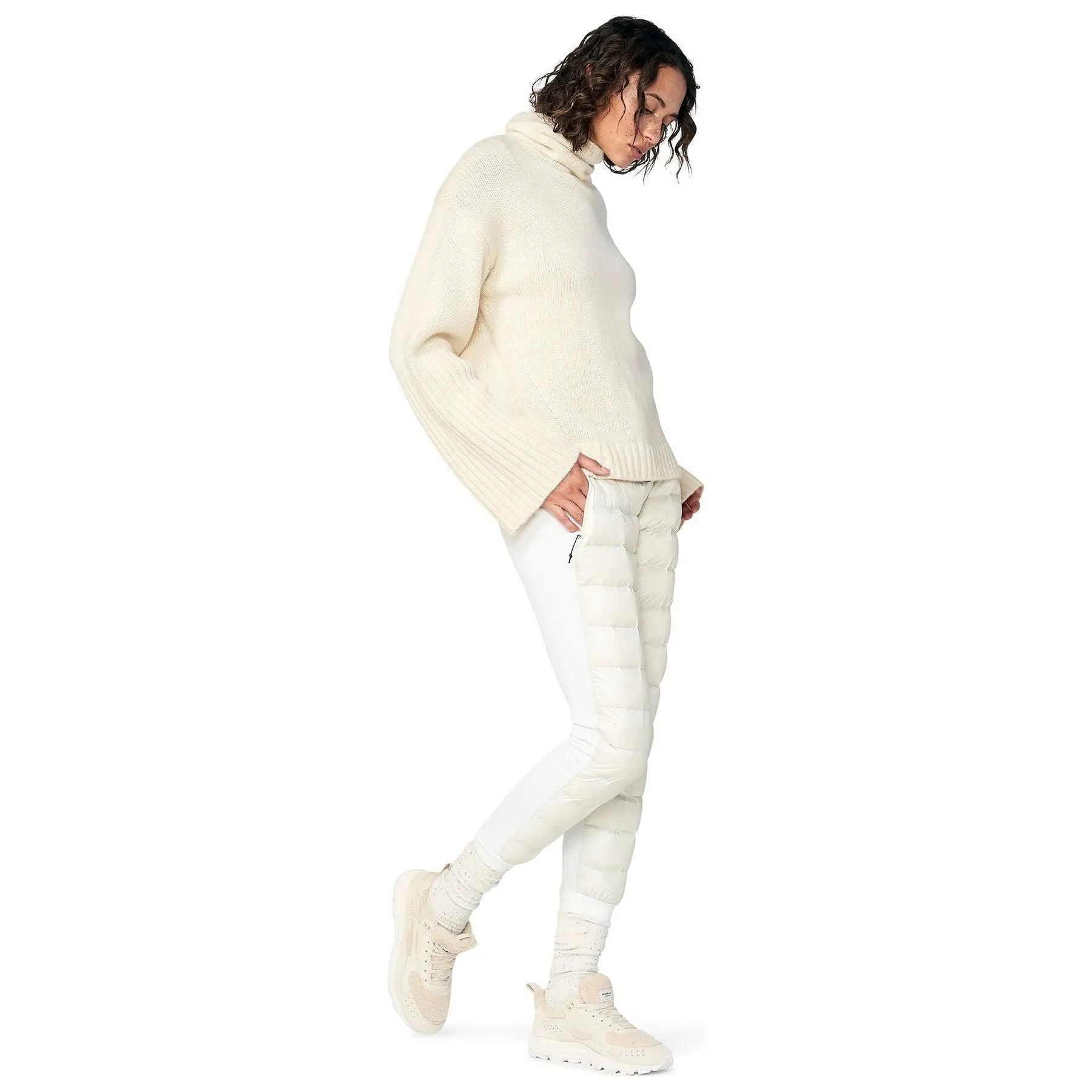 Hybrid Down Jogger, Pearl