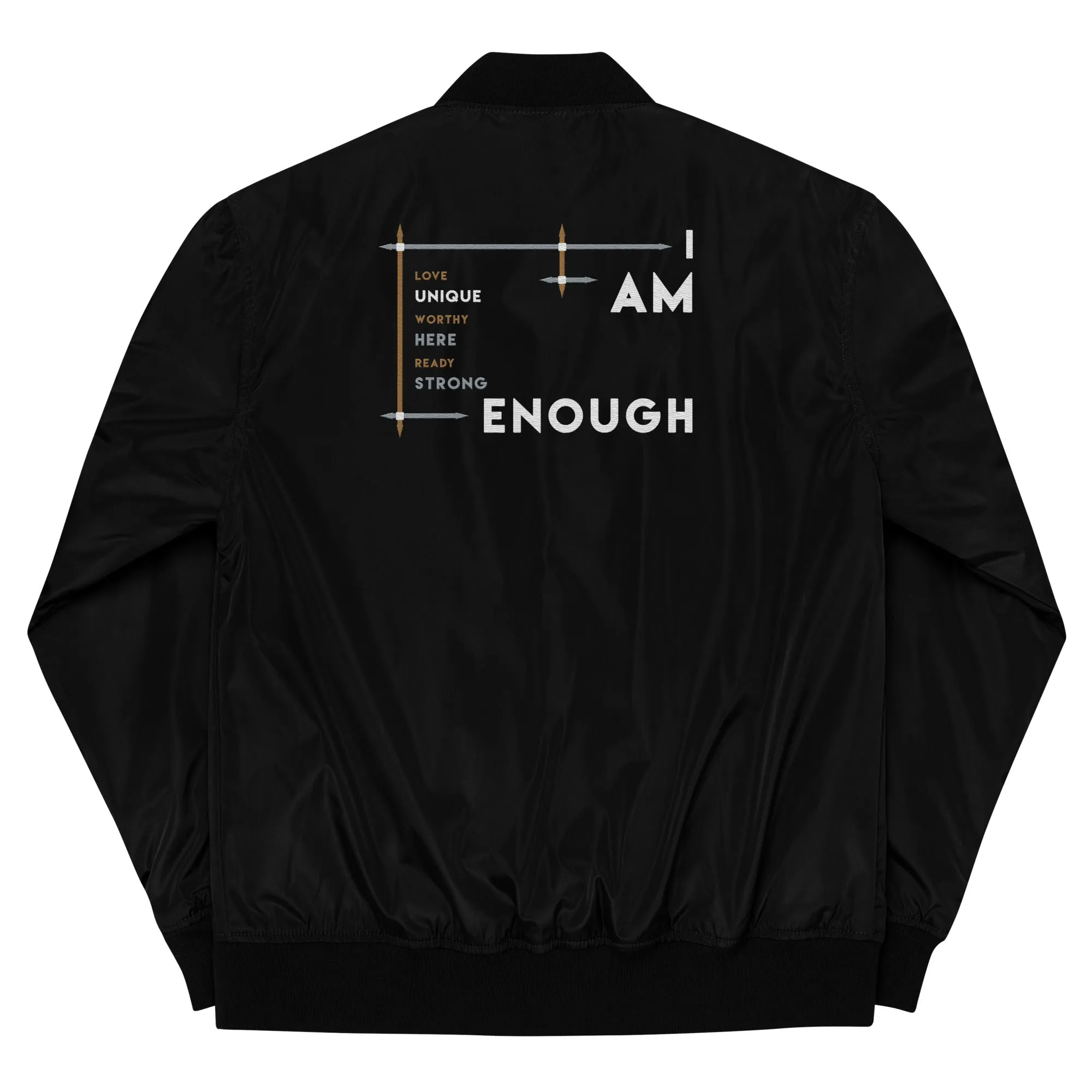 I Am Enough - Colorful Premium Recycled Bomber Jacket