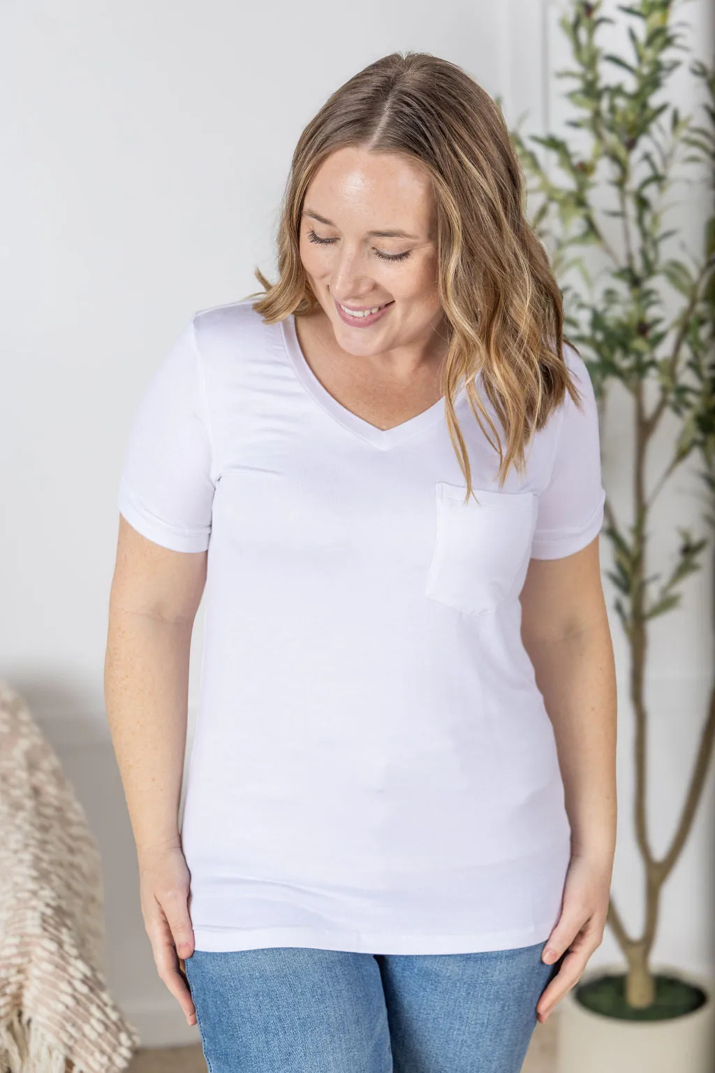 IN STOCK Sophie Pocket Tee - White