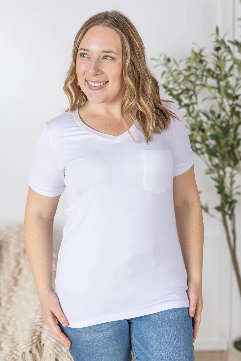 IN STOCK Sophie Pocket Tee - White