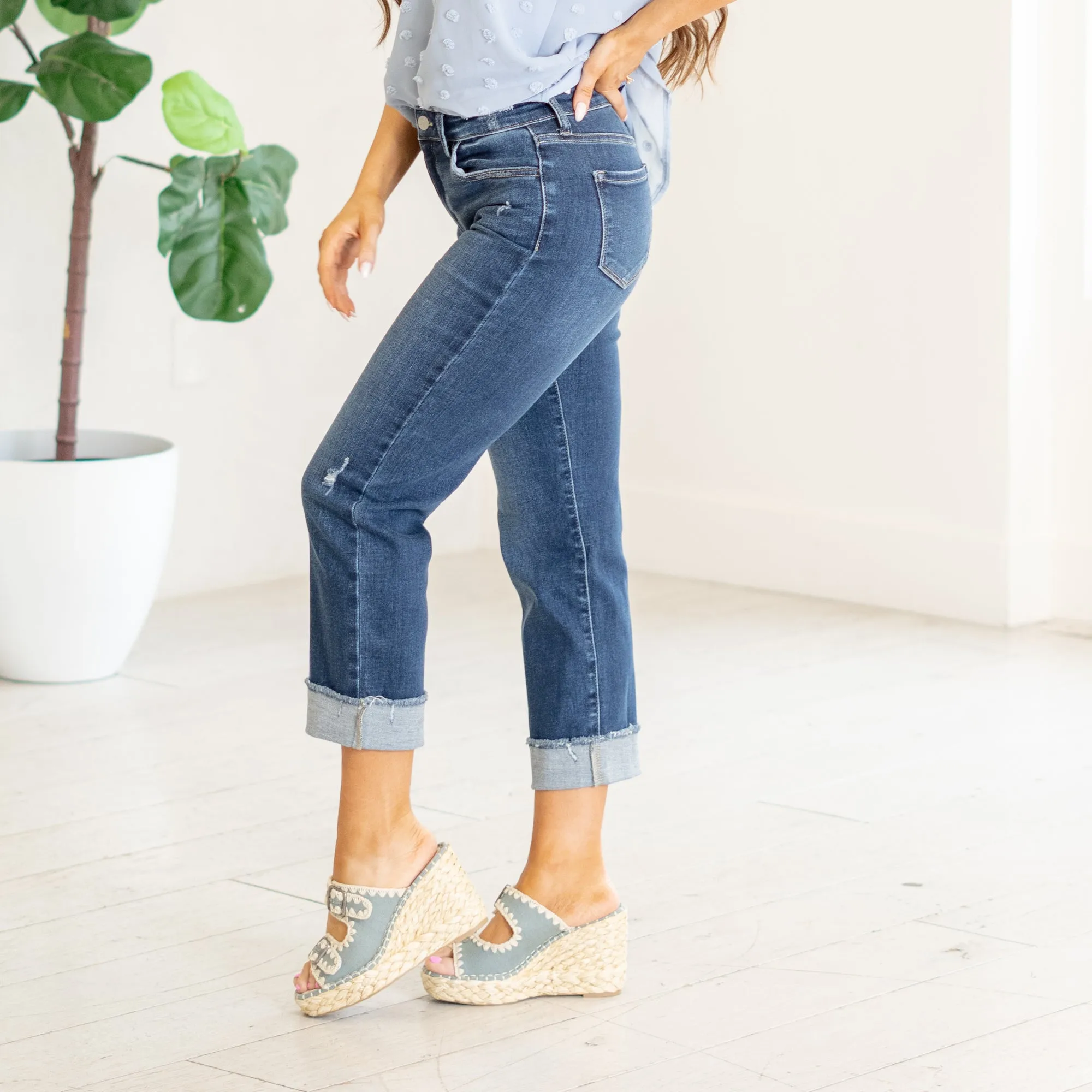 Irma High Rise Cropped Straight Leg