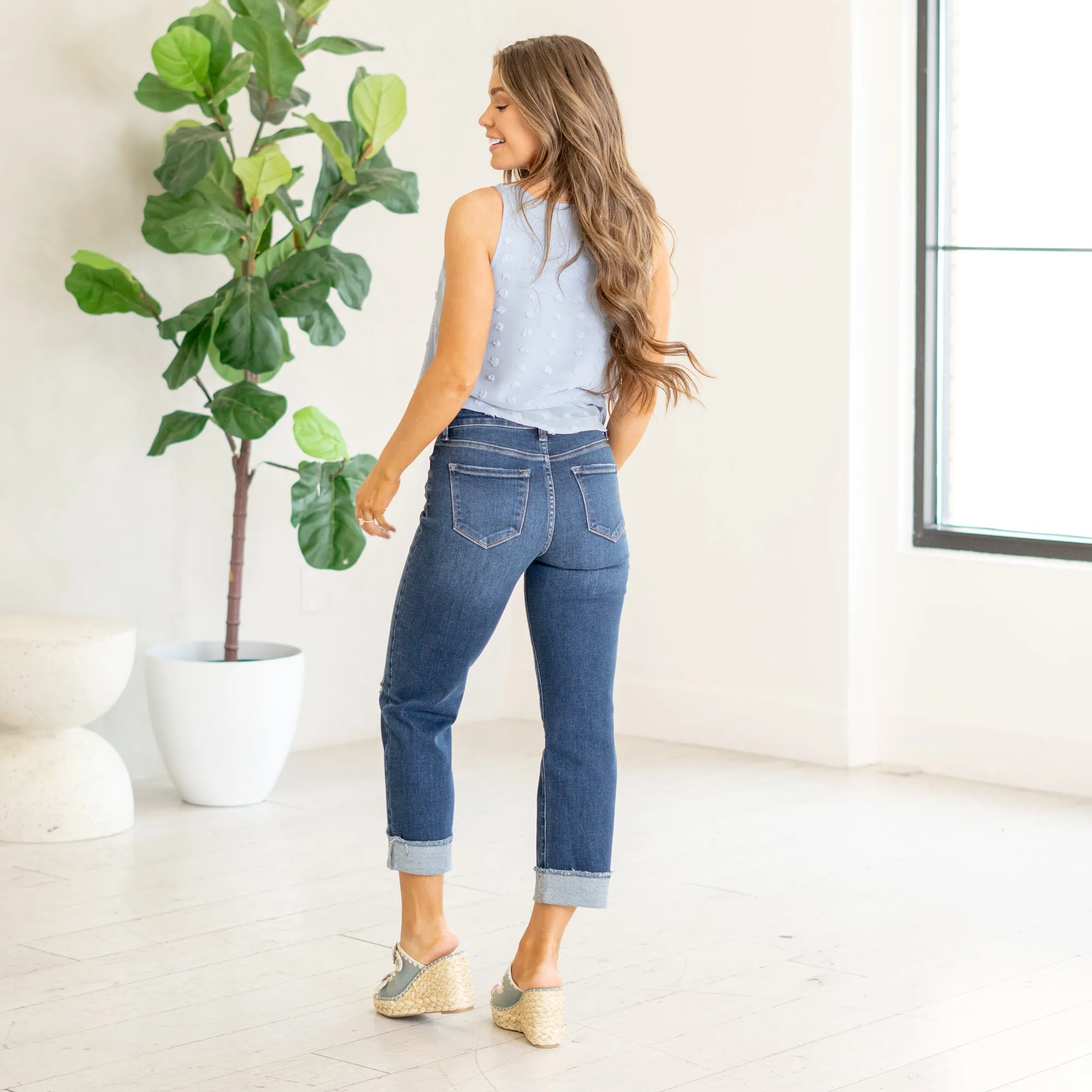 Irma High Rise Cropped Straight Leg