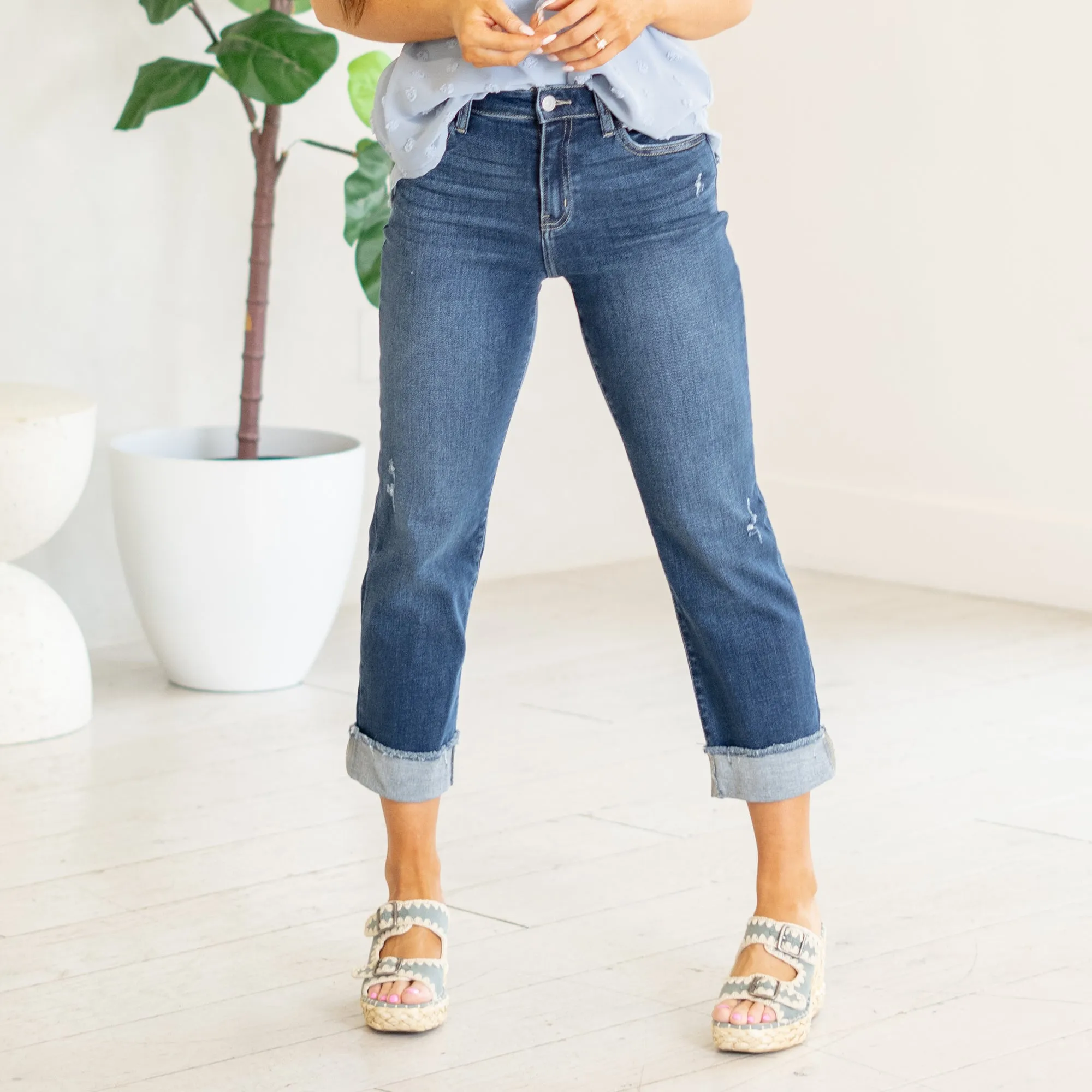 Irma High Rise Cropped Straight Leg