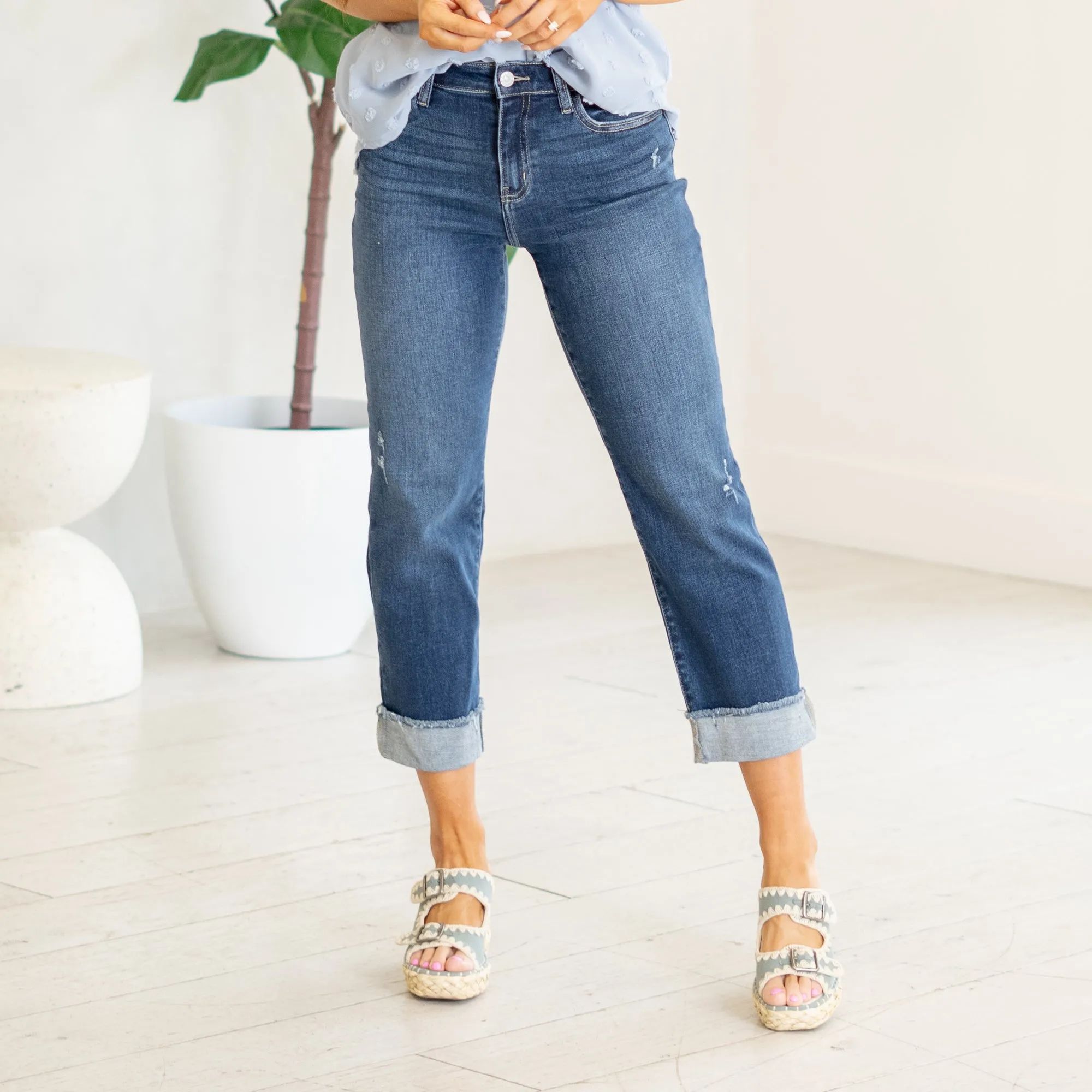 Irma High Rise Cropped Straight Leg