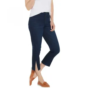 Isaac Mizrahi Live! Women's Petite True Denim Ankle Jeans with Side Slits 16P