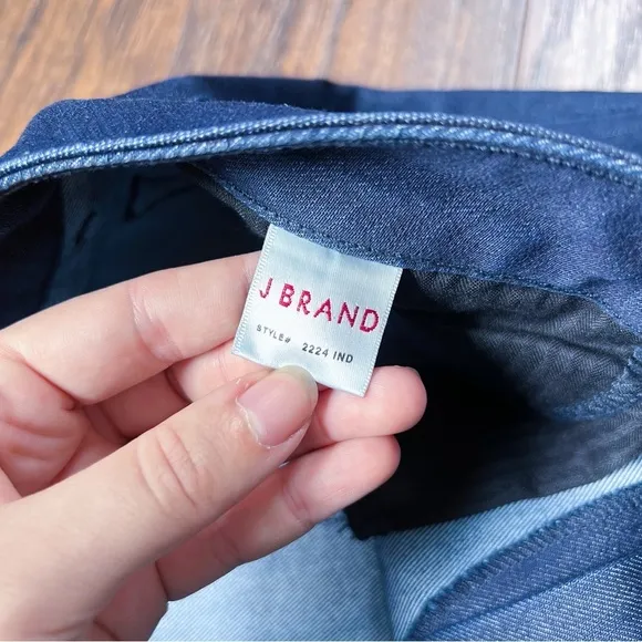 J Brand • high rise flare bell bottom jeans cuffed indigo wide leg 2224 dark