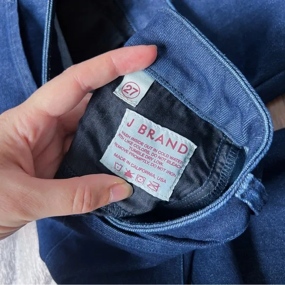 J Brand • high rise flare bell bottom jeans cuffed indigo wide leg 2224 dark
