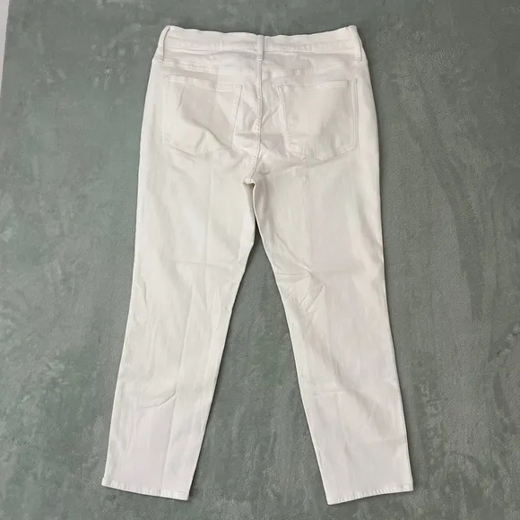 J.Crew NWT 9&quot; Vintage Slim-Straight Jeans in White, Size 33 - High Rise, Eco-Fri