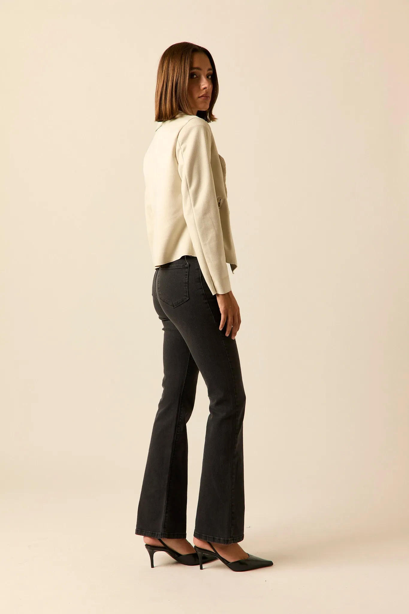 Jeans bootcut campana negro