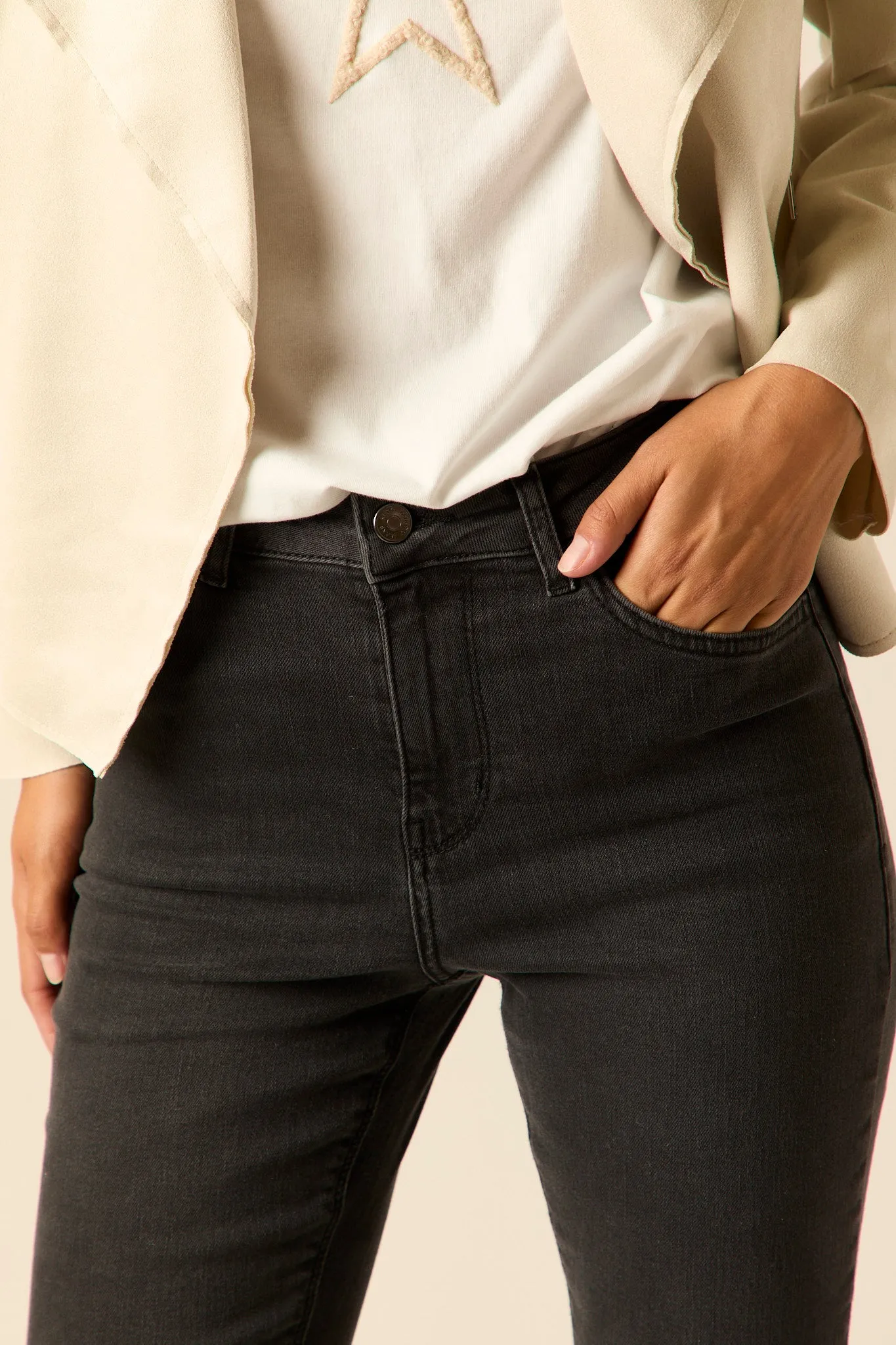 Jeans bootcut campana negro