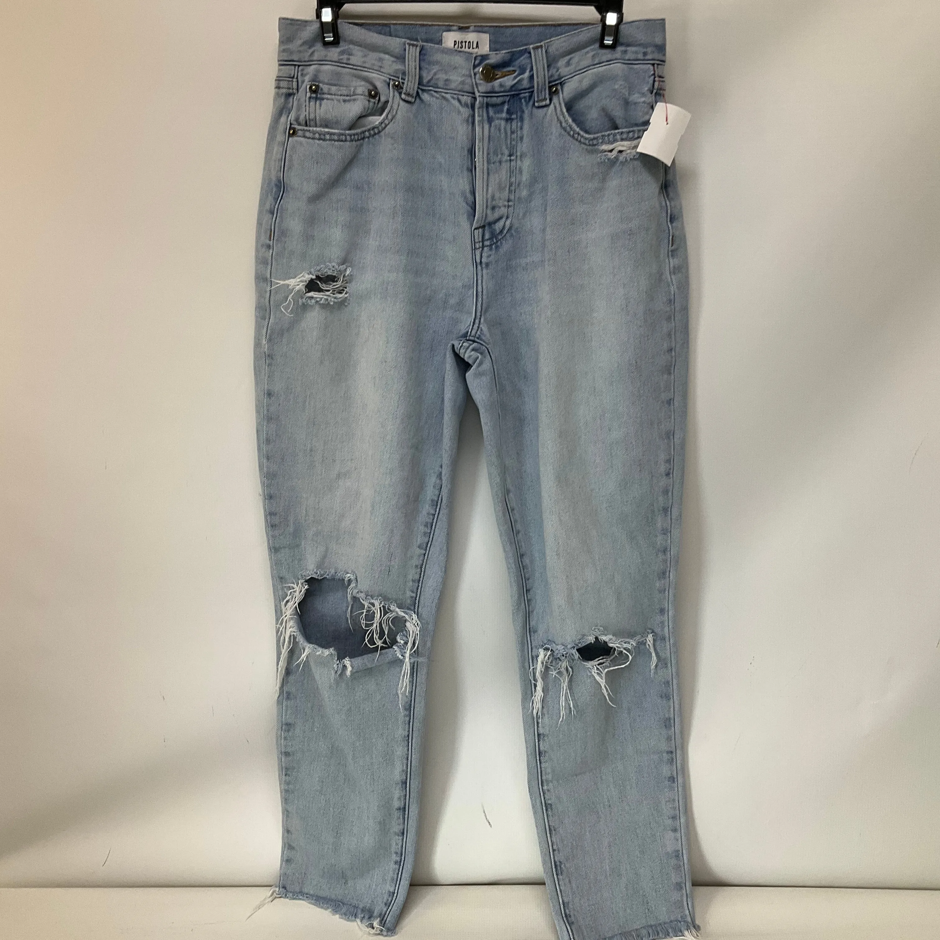 Jeans Straight By Pistola In Blue Denim, Size: 4