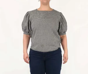 Jericho Road black and white check print top size 14