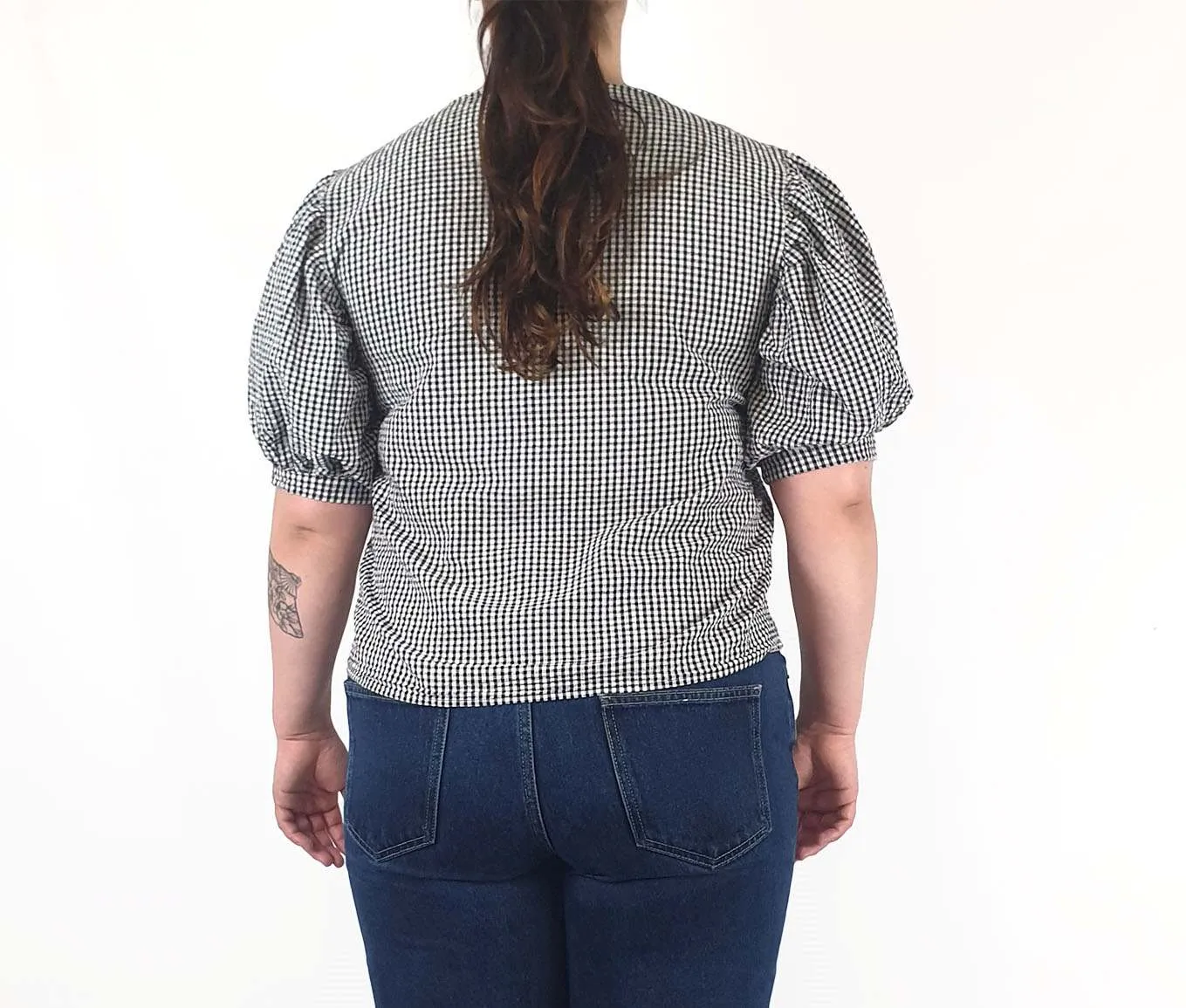 Jericho Road black and white check print top size 14