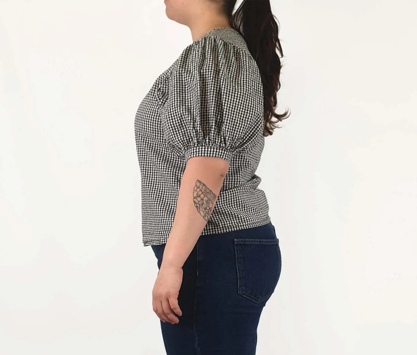 Jericho Road black and white check print top size 14