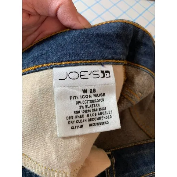 Joe’s Jeans Women's Blue Bootcut Jeans Icon Muse Medium Wash Pockets Size 28