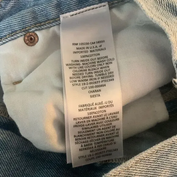 Joie high-rise straight jeans, size 30.