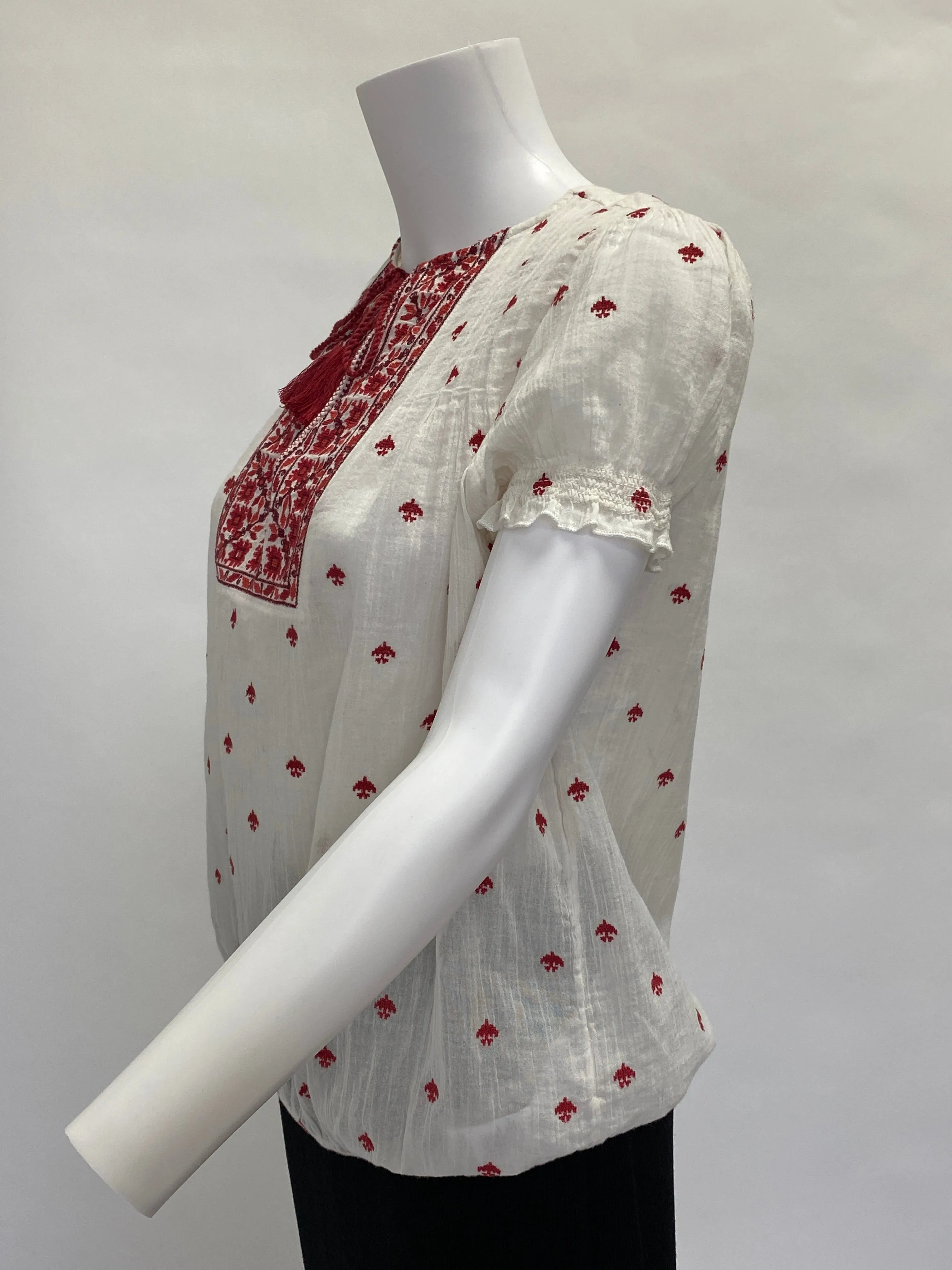 Joie Linen Embroidered Top