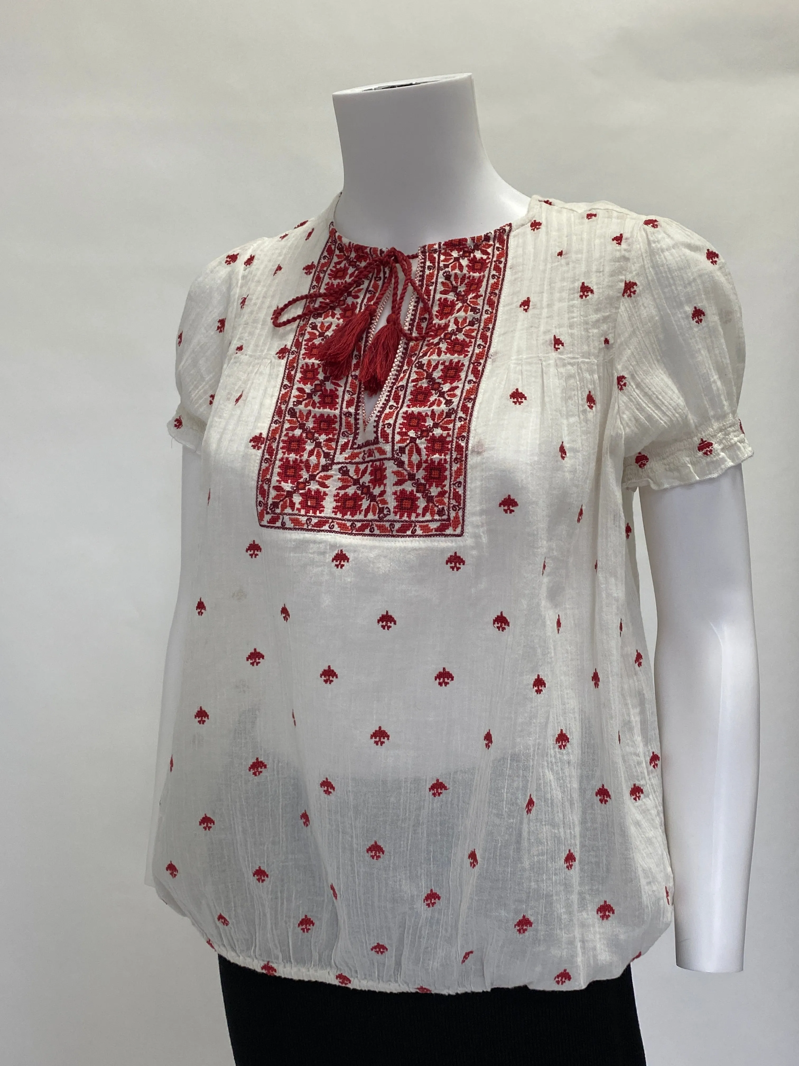 Joie Linen Embroidered Top