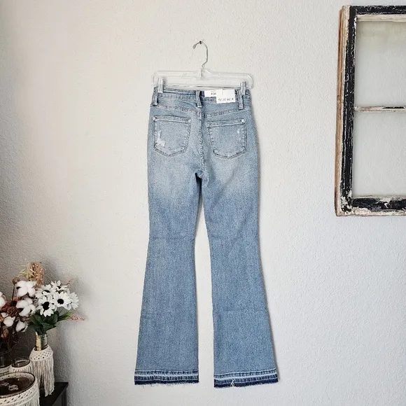 Judy Blue Mid Rise Medium Wash Released Shadow Hem Bootcut Jeans Various NEW