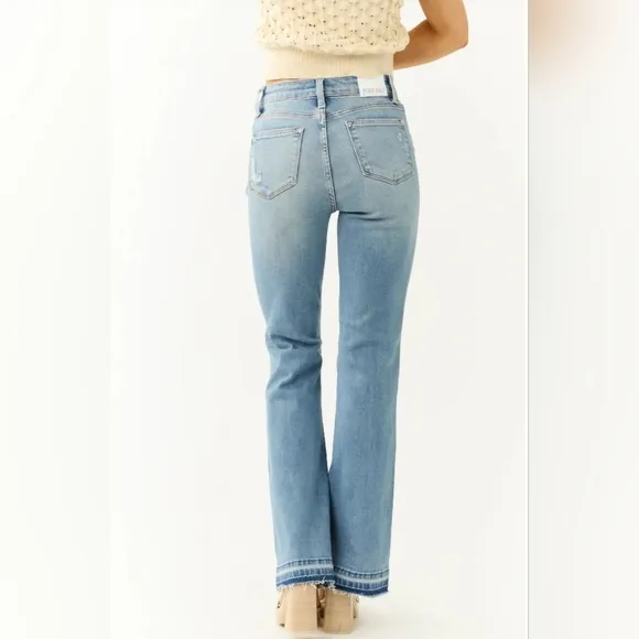 Judy Blue Mid Rise Medium Wash Released Shadow Hem Bootcut Jeans Various NEW