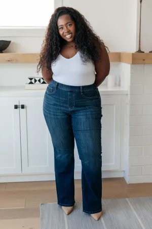 JUDY Blue Ricki High Rise Pull On Slim Bootcut Jeans
