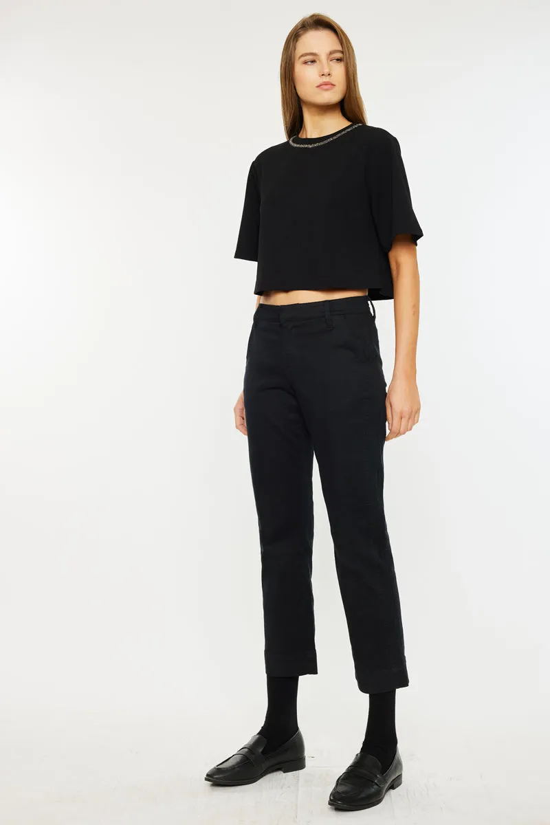 Julia Mid Rise Straight Jeans