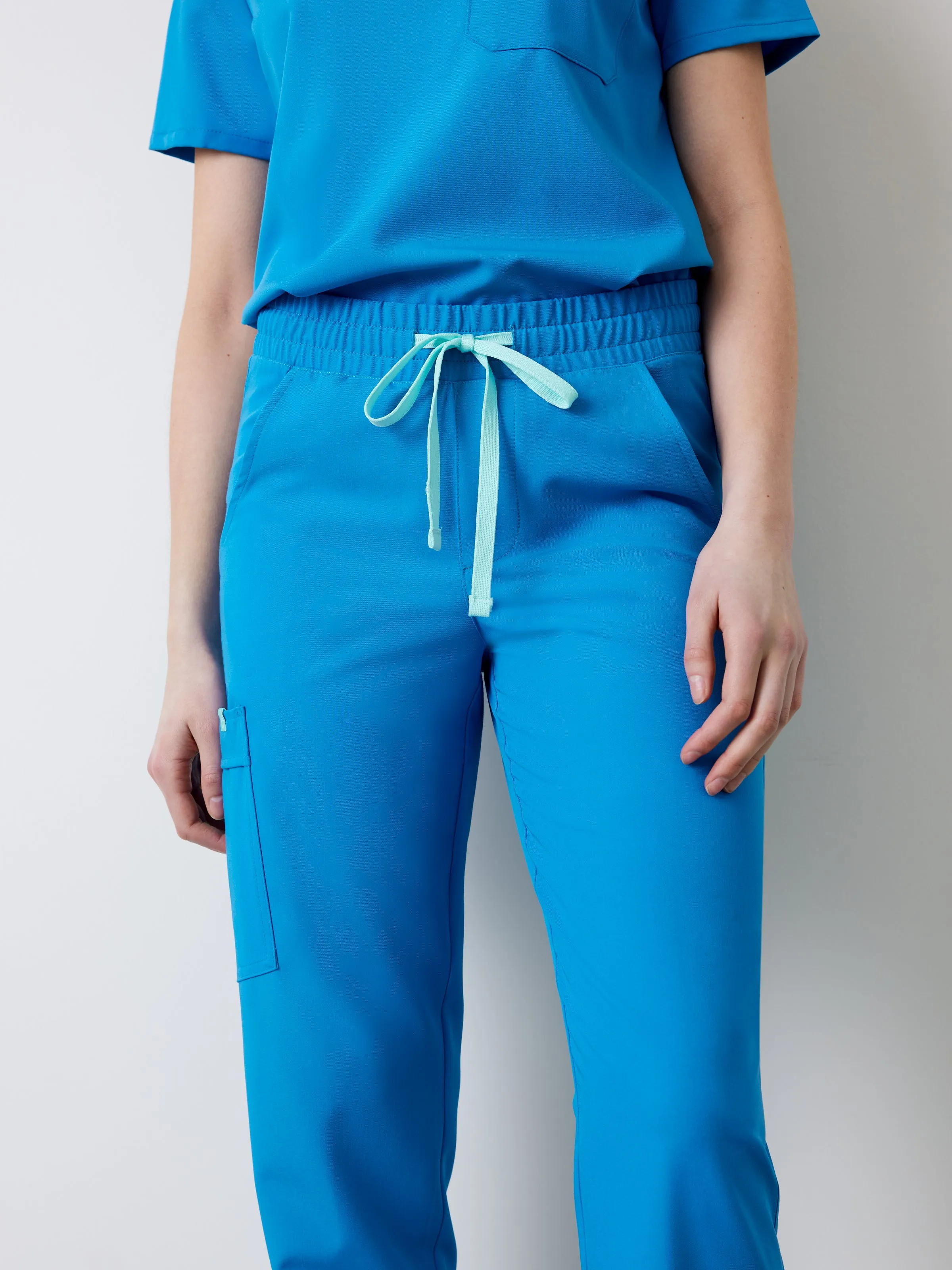 JULIETA RE-GARDE™ - BLEU AZUR - Straight Cut Scrub Pants||JULIETA RE-GARDE™ - BLEU AZUR - Pantalon Coupe Droite