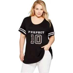 Junior Plus Foil Graphic Football Top-Perfect 10