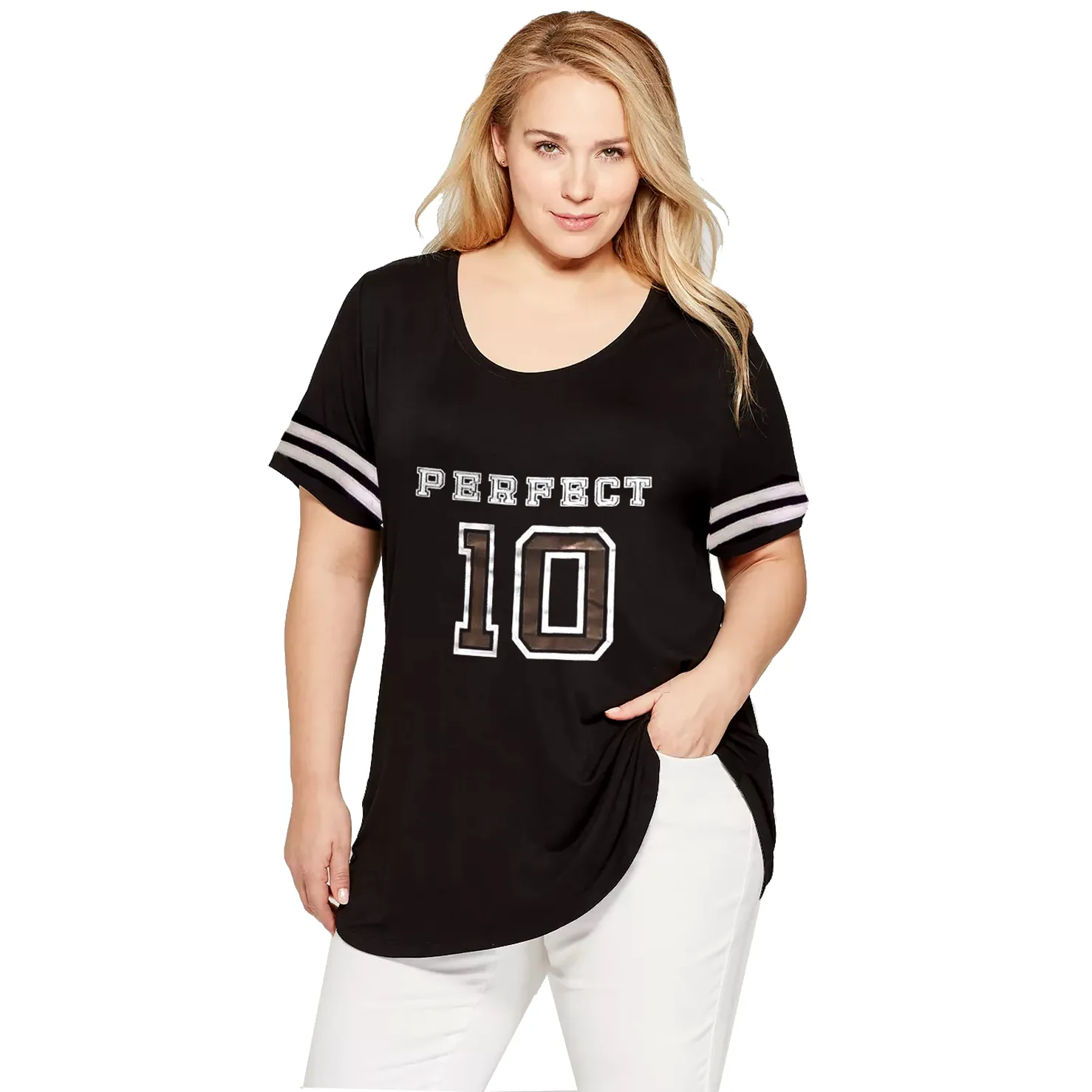 Junior Plus Graphic Football Top-Perfect 10