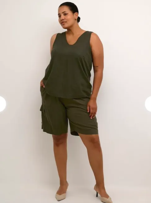 Kaffe Curve  - Kcmille Top | Forest Night