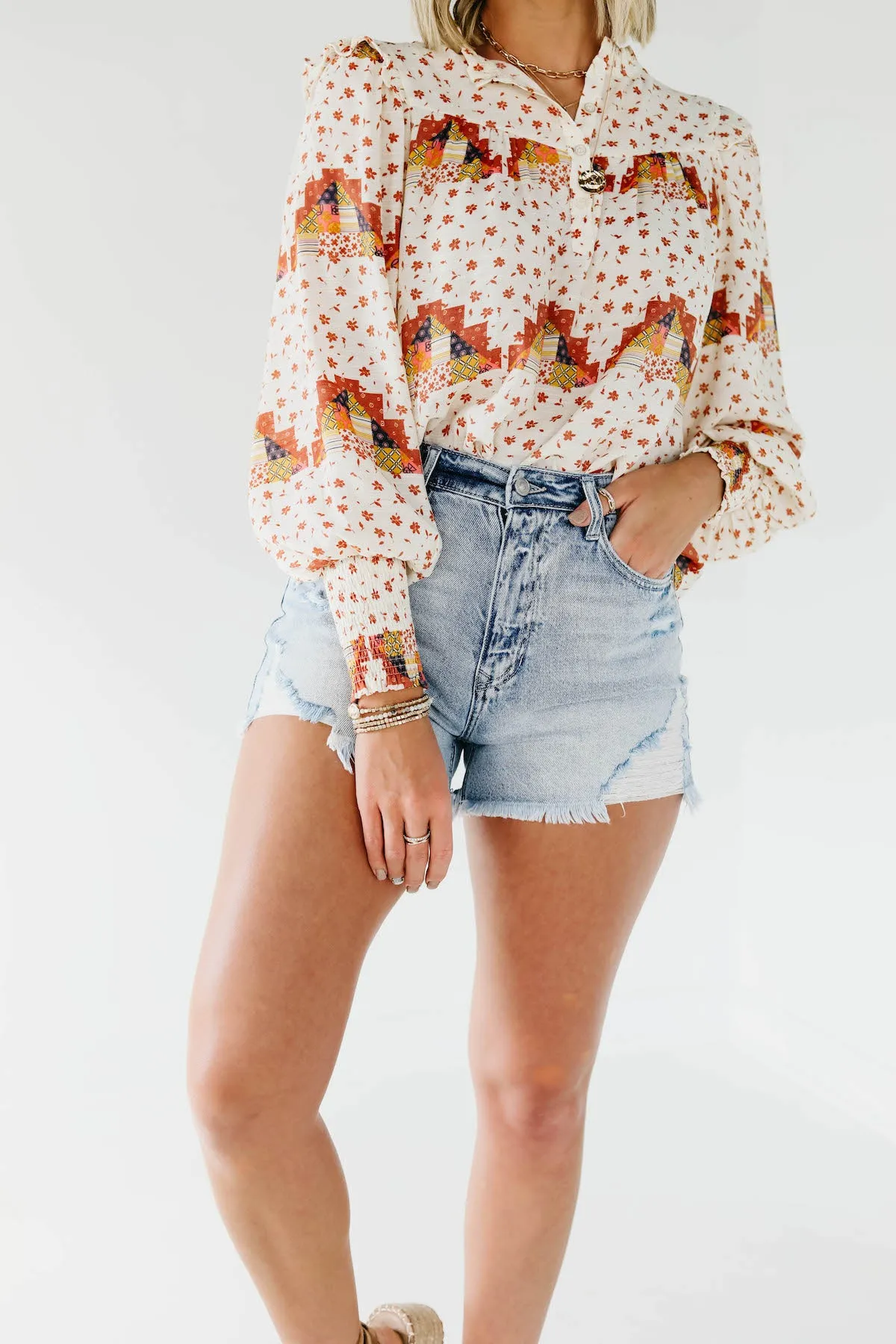 Kan Can Distressed 11" High Rise Mom Shorts - KC7984M