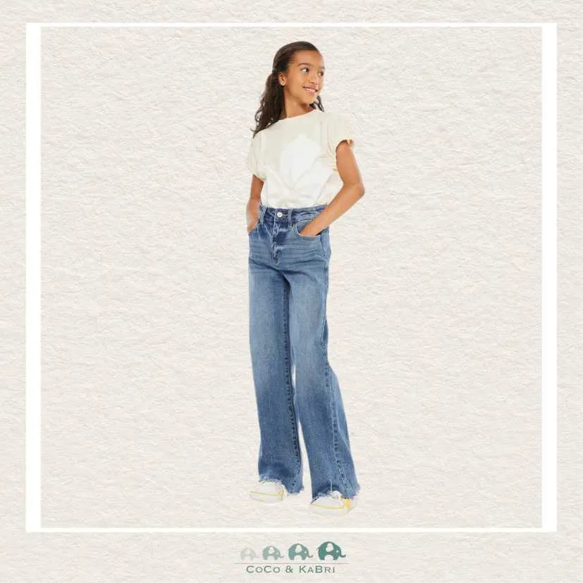 Kan Can: Kitty High Rise Mini Straight Leg Girls Jeans