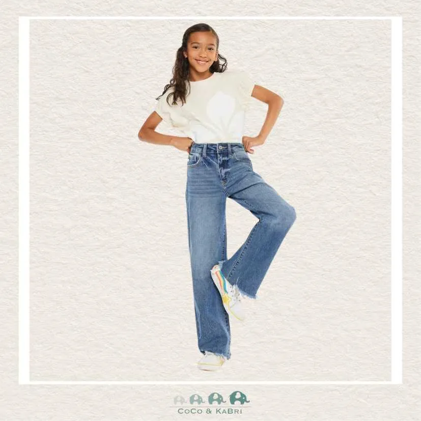 Kan Can: Kitty High Rise Mini Straight Leg Girls Jeans