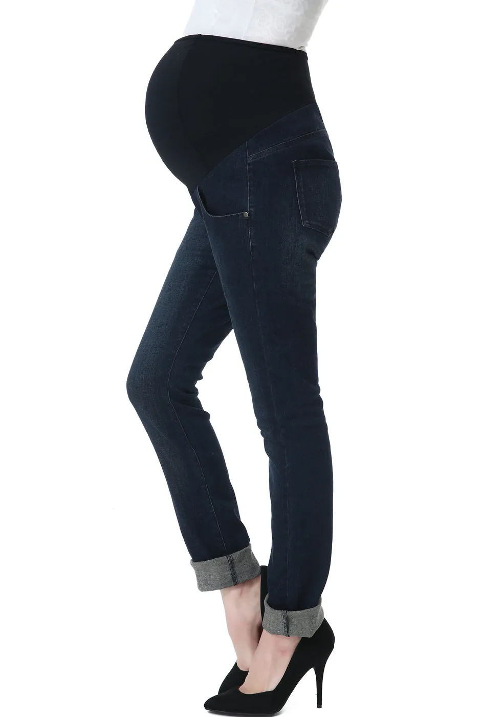 Kimi   Kai Maternity "Frankie" Straight Leg Denim Jeans