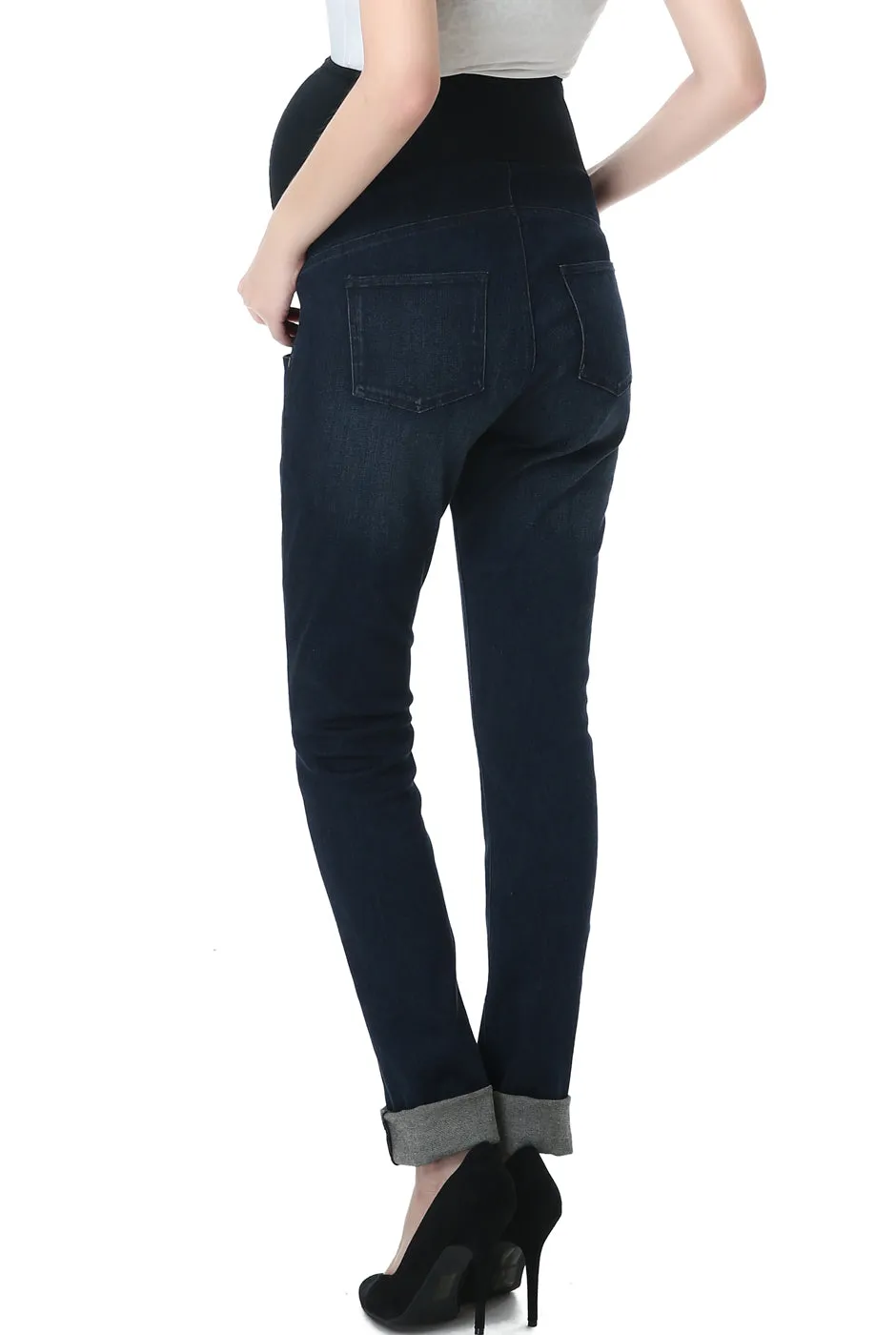 Kimi   Kai Maternity "Frankie" Straight Leg Denim Jeans