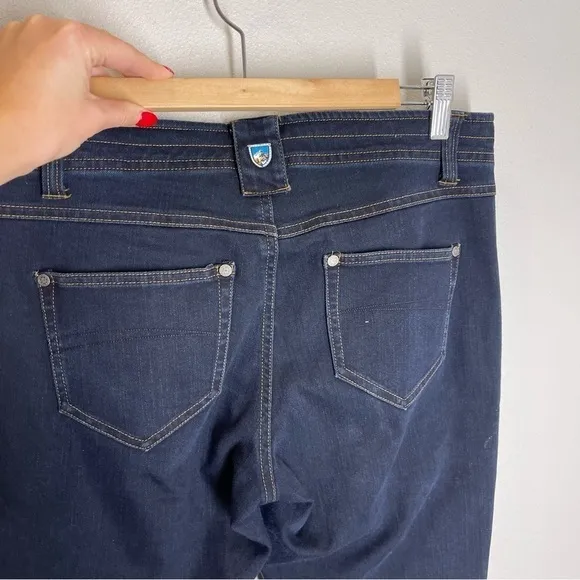KUHL Danzr Legendary Jeans Straight Leg Deep Indigo Wash Size 10 Short Women’s
