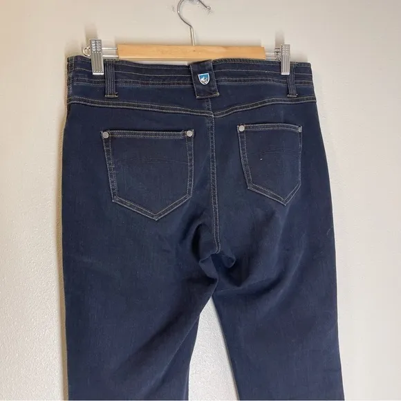 KUHL Danzr Legendary Jeans Straight Leg Deep Indigo Wash Size 10 Short Women’s