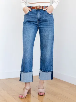 KUT Alert Sienna High Rise Wide Leg Cuffed