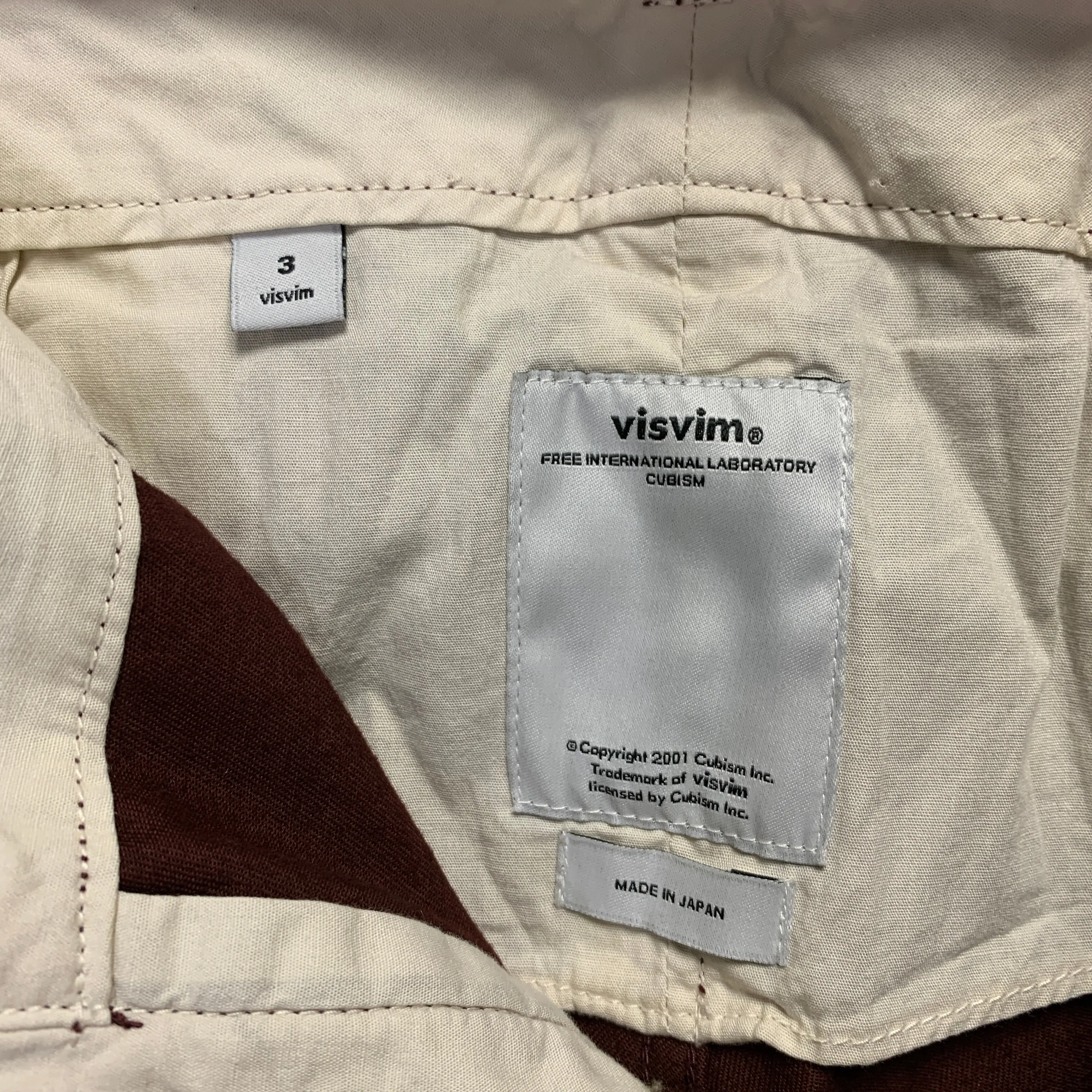 [L] Visvim 14AW High Water Chino Pants Burgundy